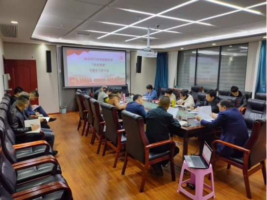 邵东市行政审批服务局召开“学史明理”专题学习研讨会(图1)