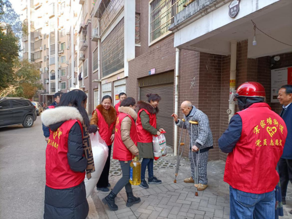 公园社区组织党员慰问格林春天小区困难群众(图1)